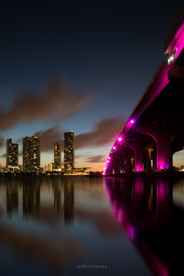 Miami Skyline from the bridge Best Miami Beach Photography Spots