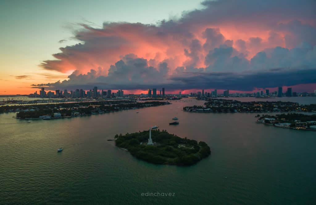 Insane sunset in Miami shot with a DJI phantom