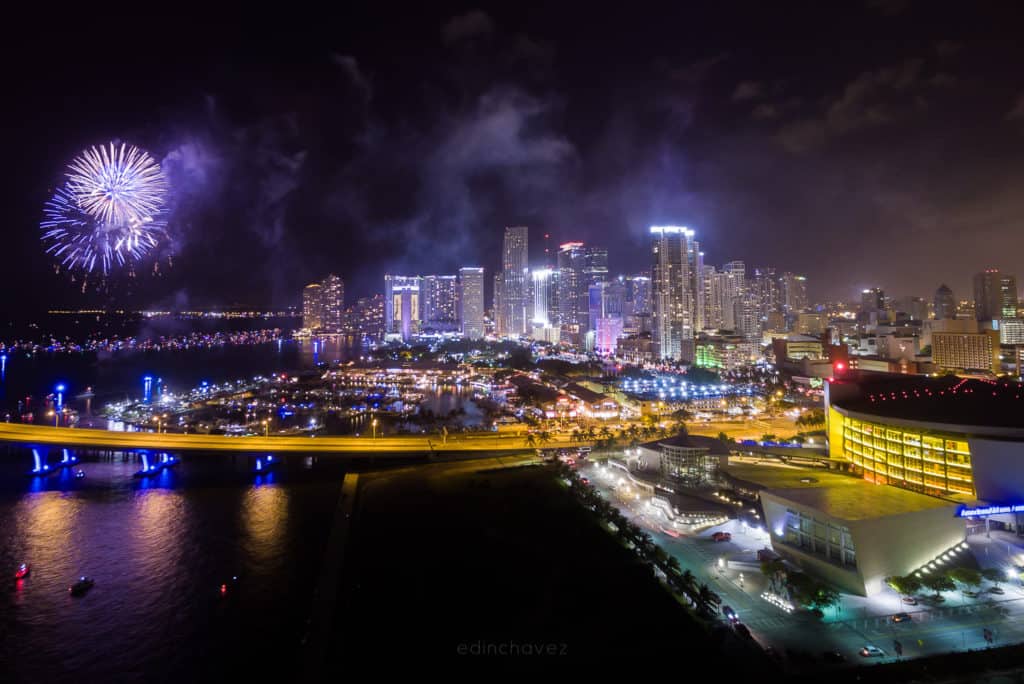 Miami Fireworks best place to watch them