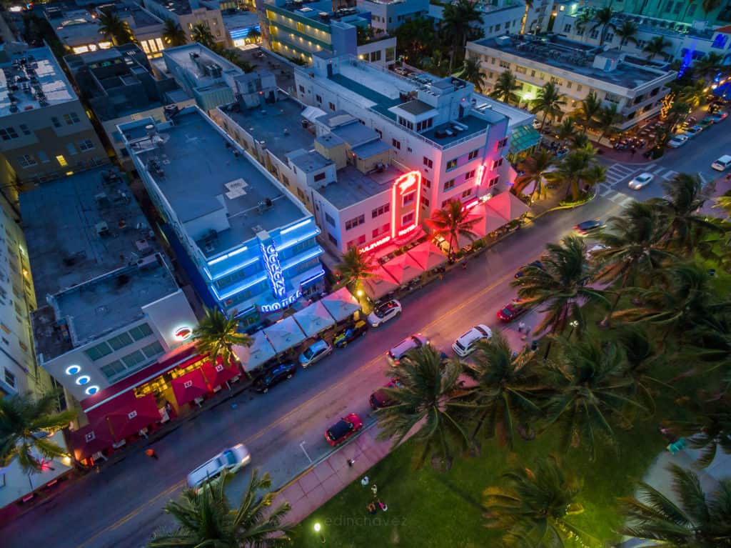 Ocean Drive Iconic Aerial Photographs