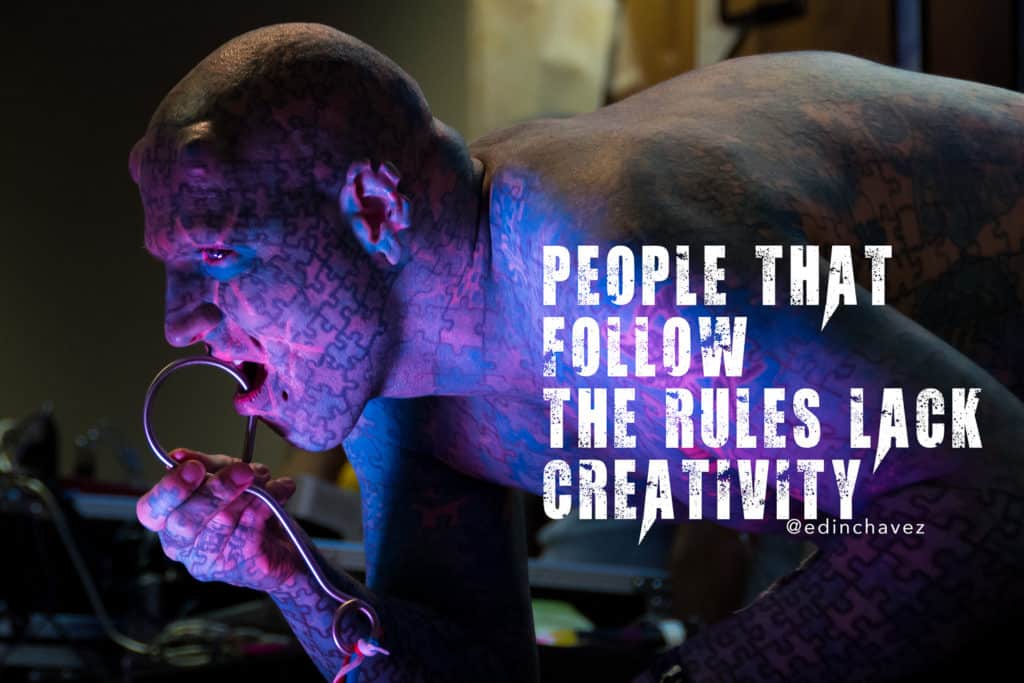 People that follow the rules lack creativity