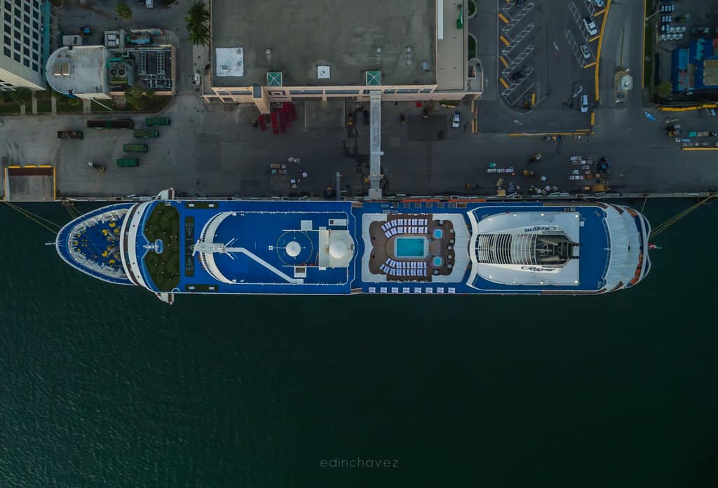 Regent cruise ship at the port of miami