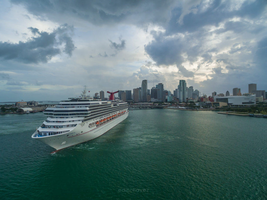 Miami Skyline Right Before Sunset