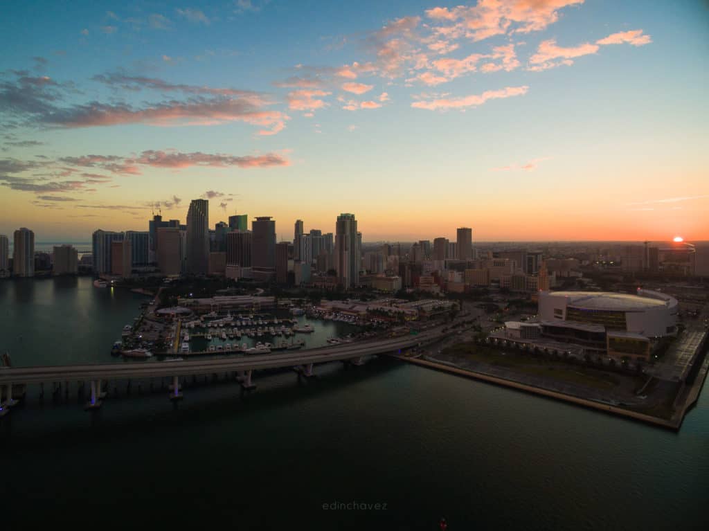 Miami Skyline at Sunset