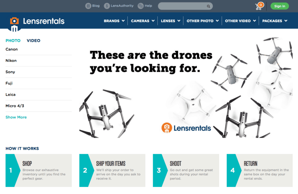 lens rentals