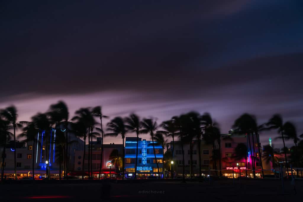 Ocean Drive Sunset best photography spots Miami