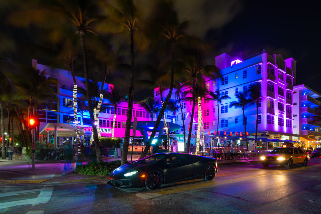 Nikon 14-24 Lens Review miami beach ocean drive night photography commercial photographer