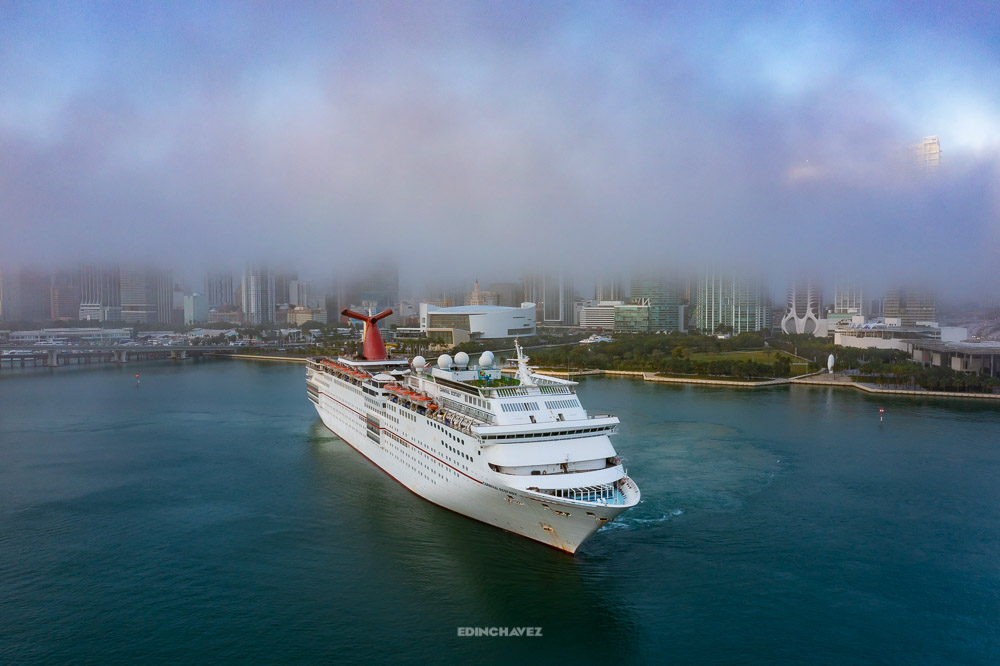 Miami covered in Fog, miami fog, miami skyline under fog, foggy miami, miami beach photography workshop