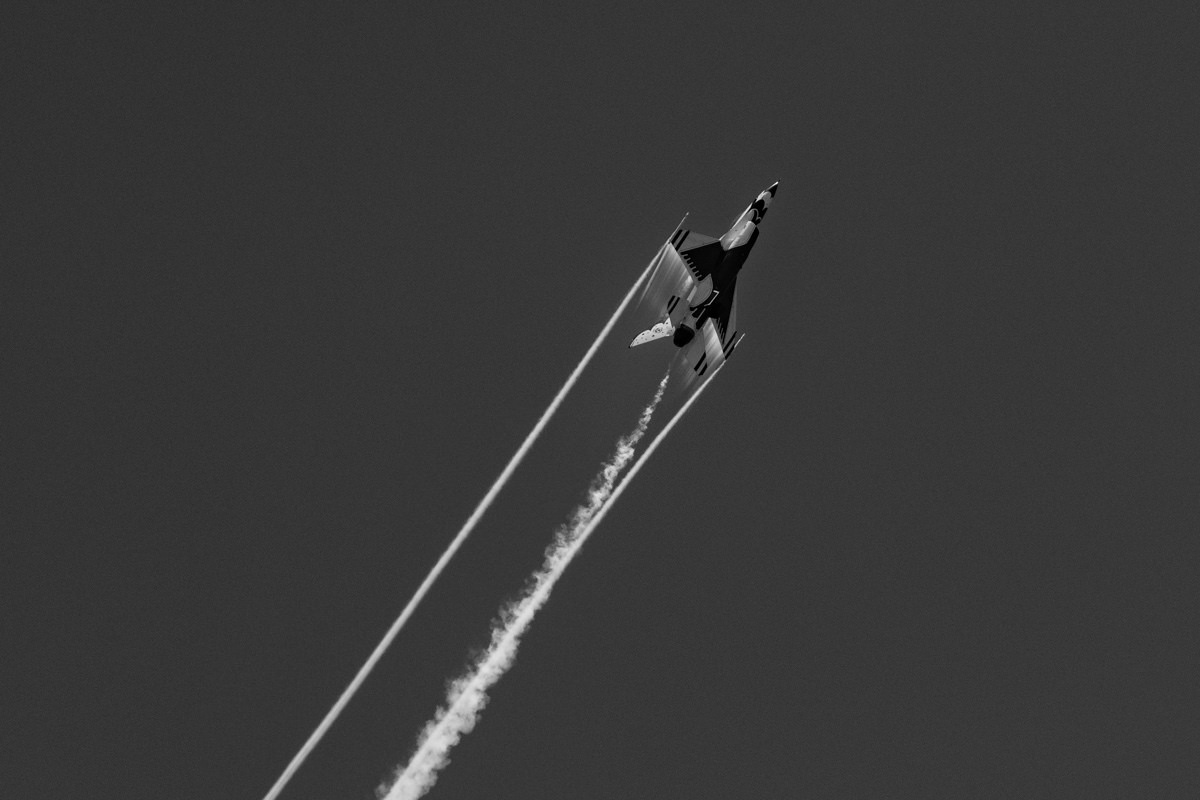 US Air Force Thunderbirds Black and White Fine Art Photography Print | Edin Chavez | Award-Winning Aviation Photography