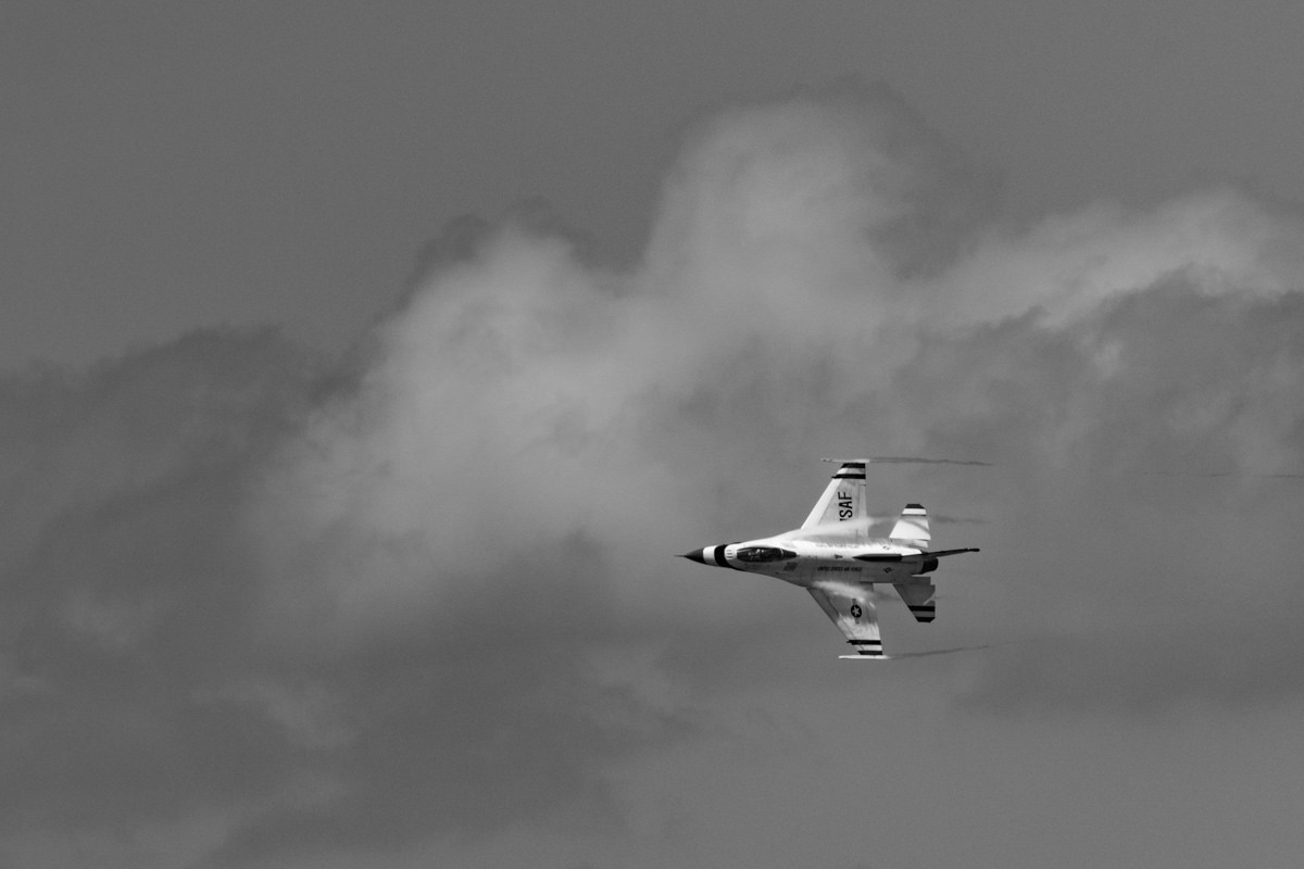 US Air Force Thunderbirds Black and White Fine Art Photography Print | Edin Chavez | Award-Winning Aviation Photography