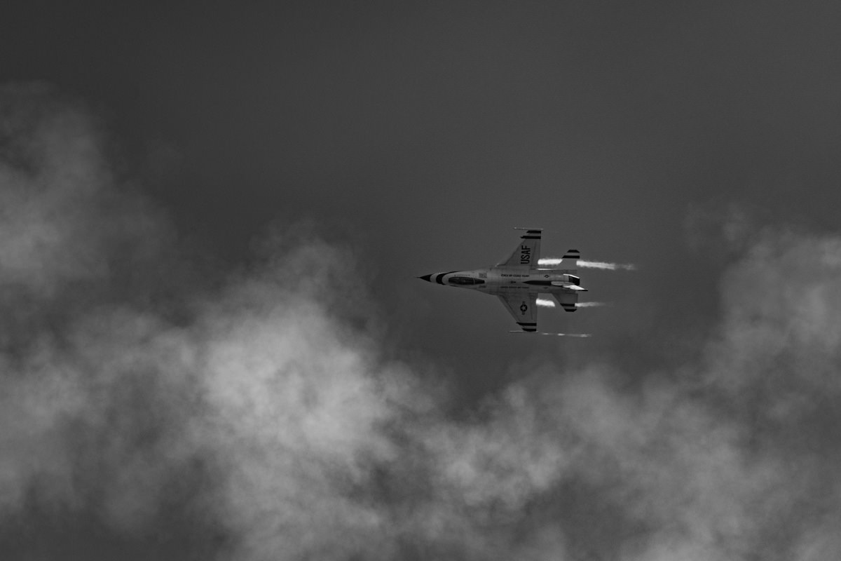 US Air Force Thunderbirds Black and White Fine Art Photography Print | Edin Chavez | Award-Winning Aviation Photography