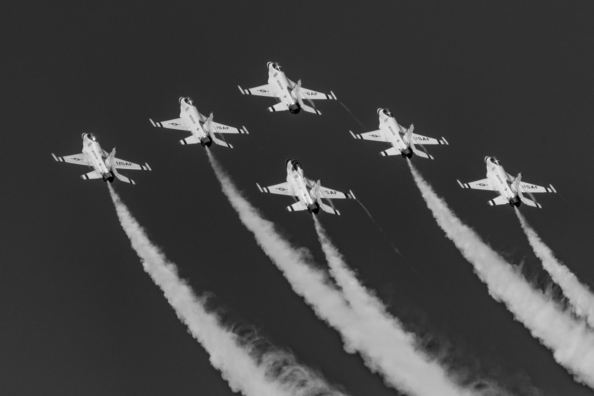 US Air Force Thunderbirds Black and White Fine Art Photography Print | Edin Chavez | Award-Winning Aviation Photography