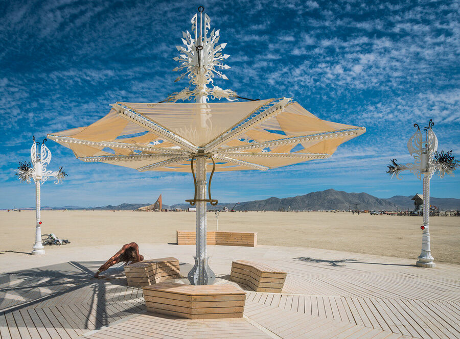 Fine art documentary print from the Burning Man festival — creative culture and human connection in an extraordinary temporary environment