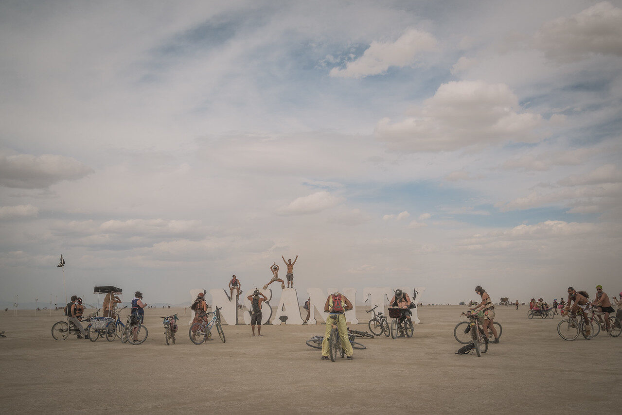 Black Rock City, Nevada photography — otherworldly desert festival fine art print for s…