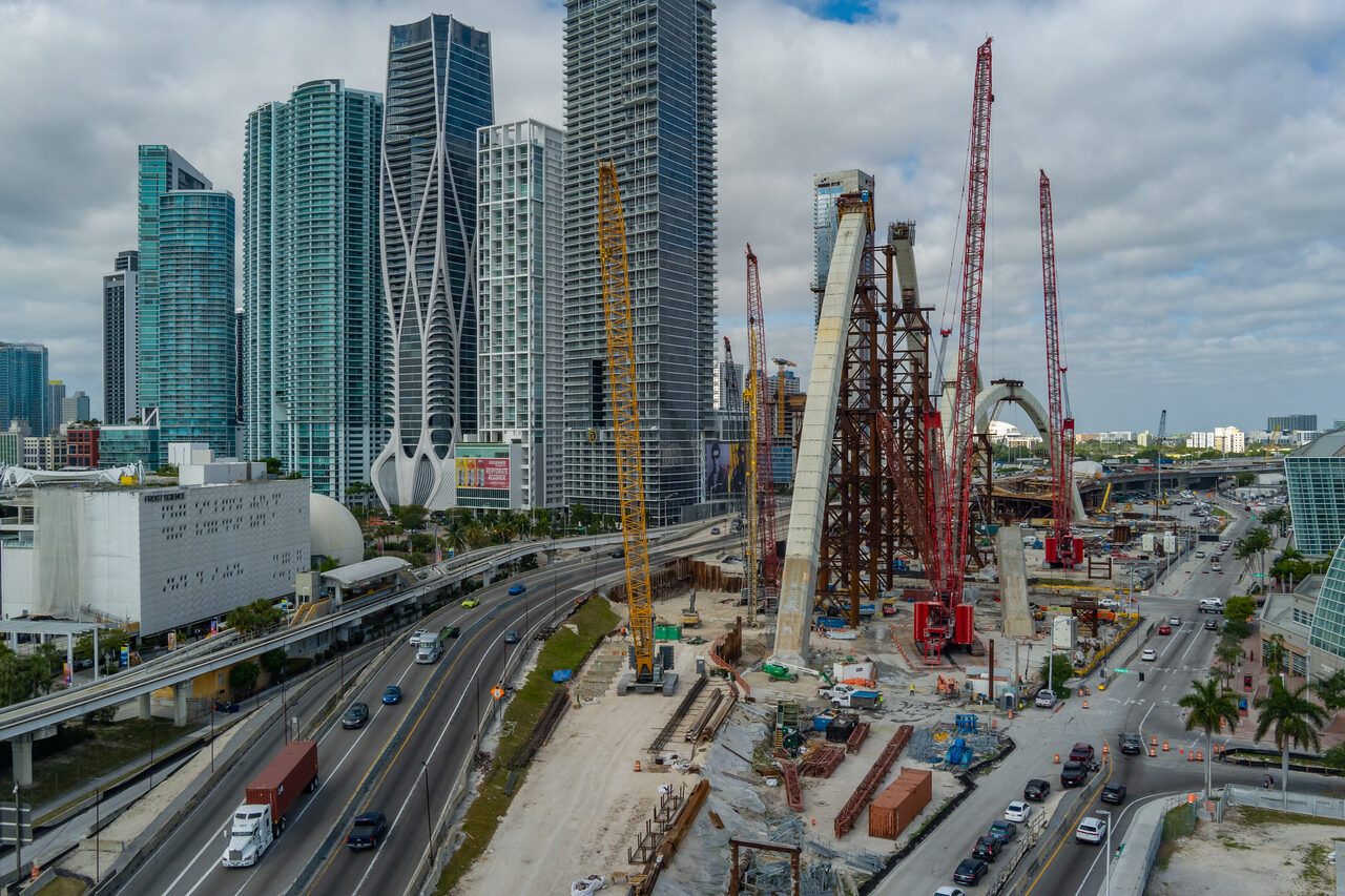 Miami Bridge Photography — Miami River at Blue Hour Prints